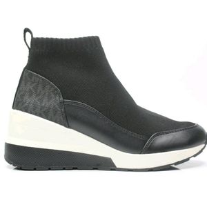 Michael kors wedge skylar sock black sneaker 7.5